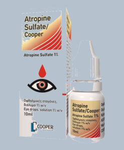 آتروپین با غلظت‌های بسیار پایین (0.01% تا 0.05%) استفاده می‌شود. مزایا: اثرگذاری بالا مناسب مایوپیای سریع‌الپیشرفت عوارض احتمالی: حساسیت به نور تاری دید نزدیک (در دوزهای بالاتر) اثربخشی: تا ۶۰–۷۰٪ کاهش پیشرفت مایوپیا