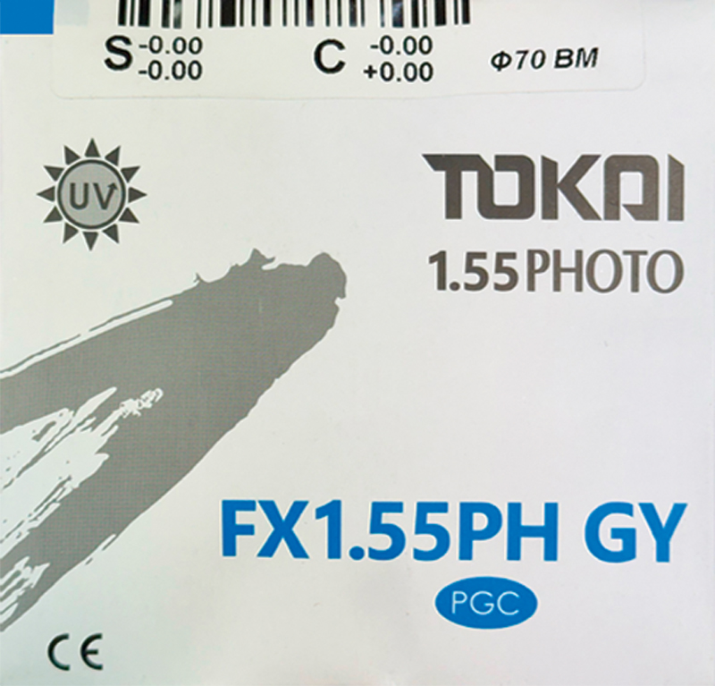 عدسی فوتوکرومیک توکایTokai 1.55 Photo FX PGC Gray